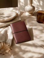 Vintage Brown Leather Travel Binder
