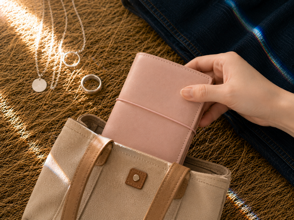 Blush Pink Soft Leather Binder