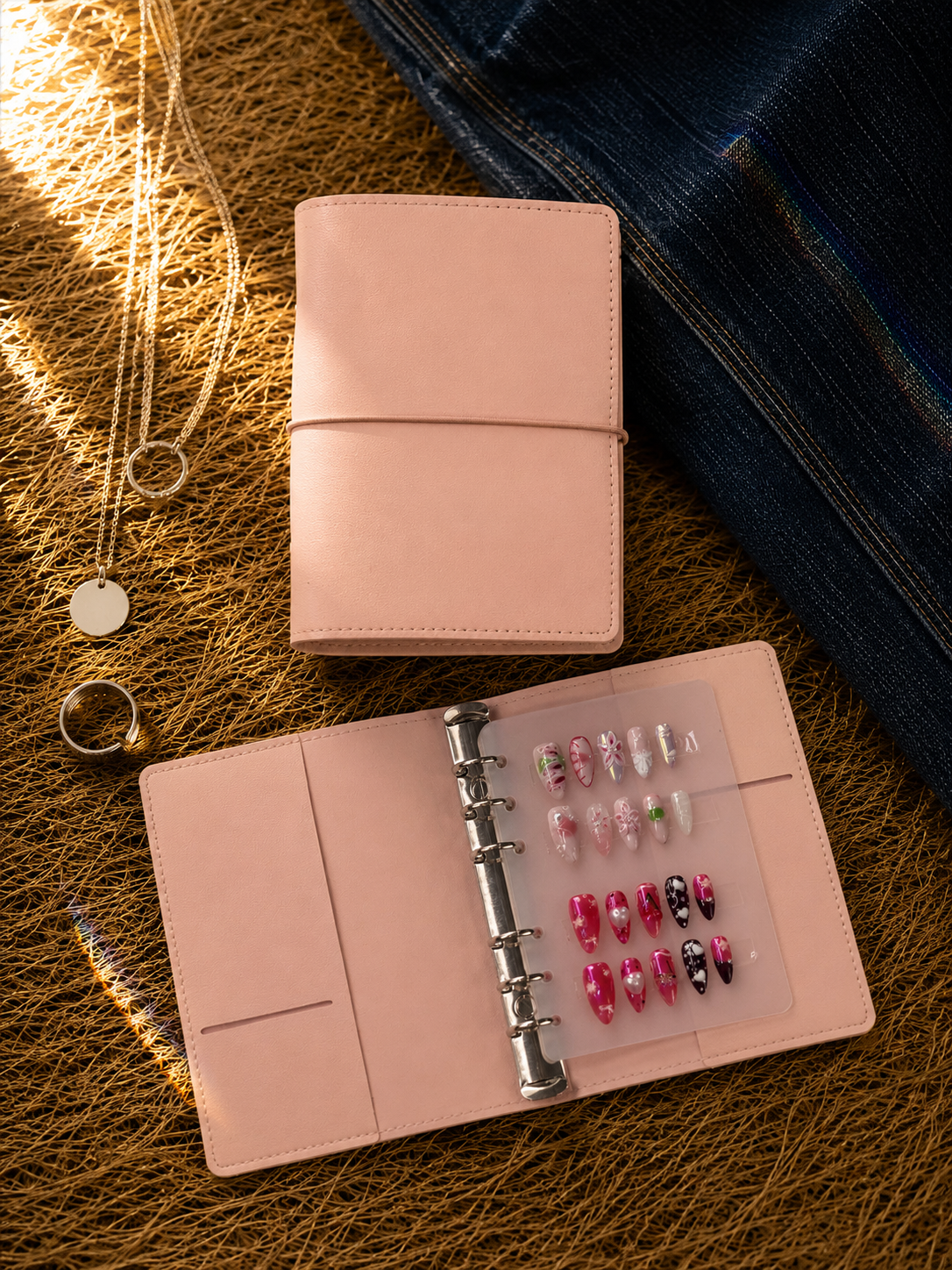 Blush Pink Soft Leather Binder