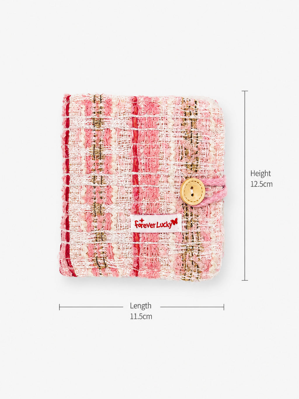 Pink Tweed Charm Binder