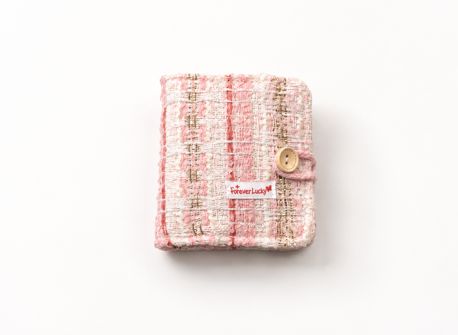 Pink Tweed Charm Binder