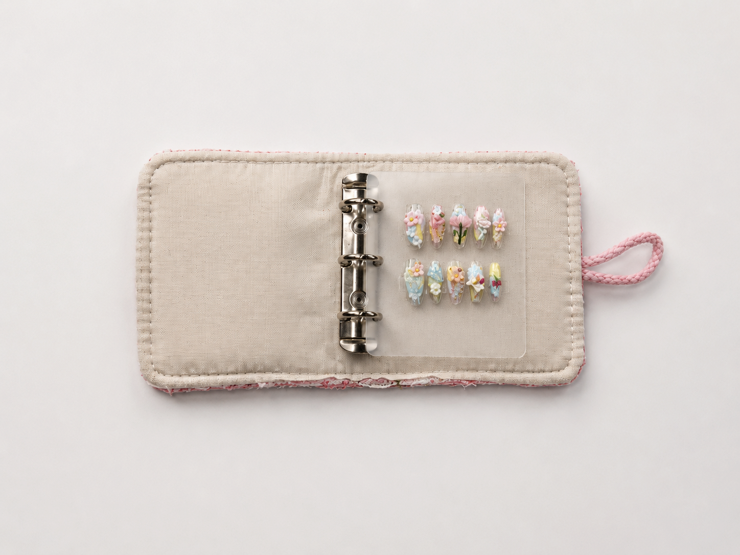 Pink Tweed Charm Binder