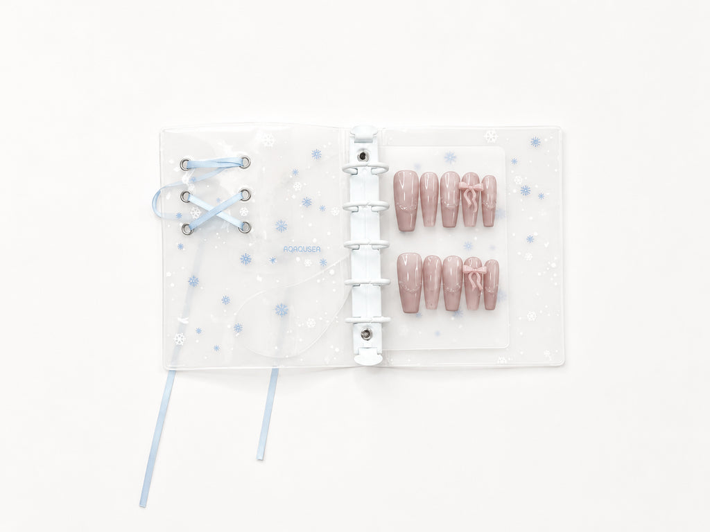 Ice Snow Clear PVC Mini Binder