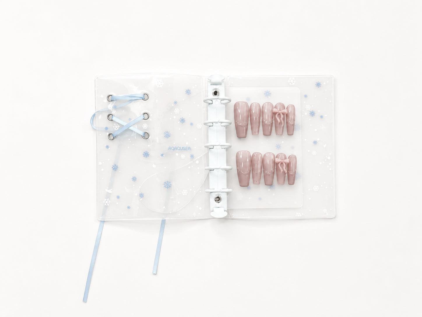 Ice Snow Clear PVC Mini Binder