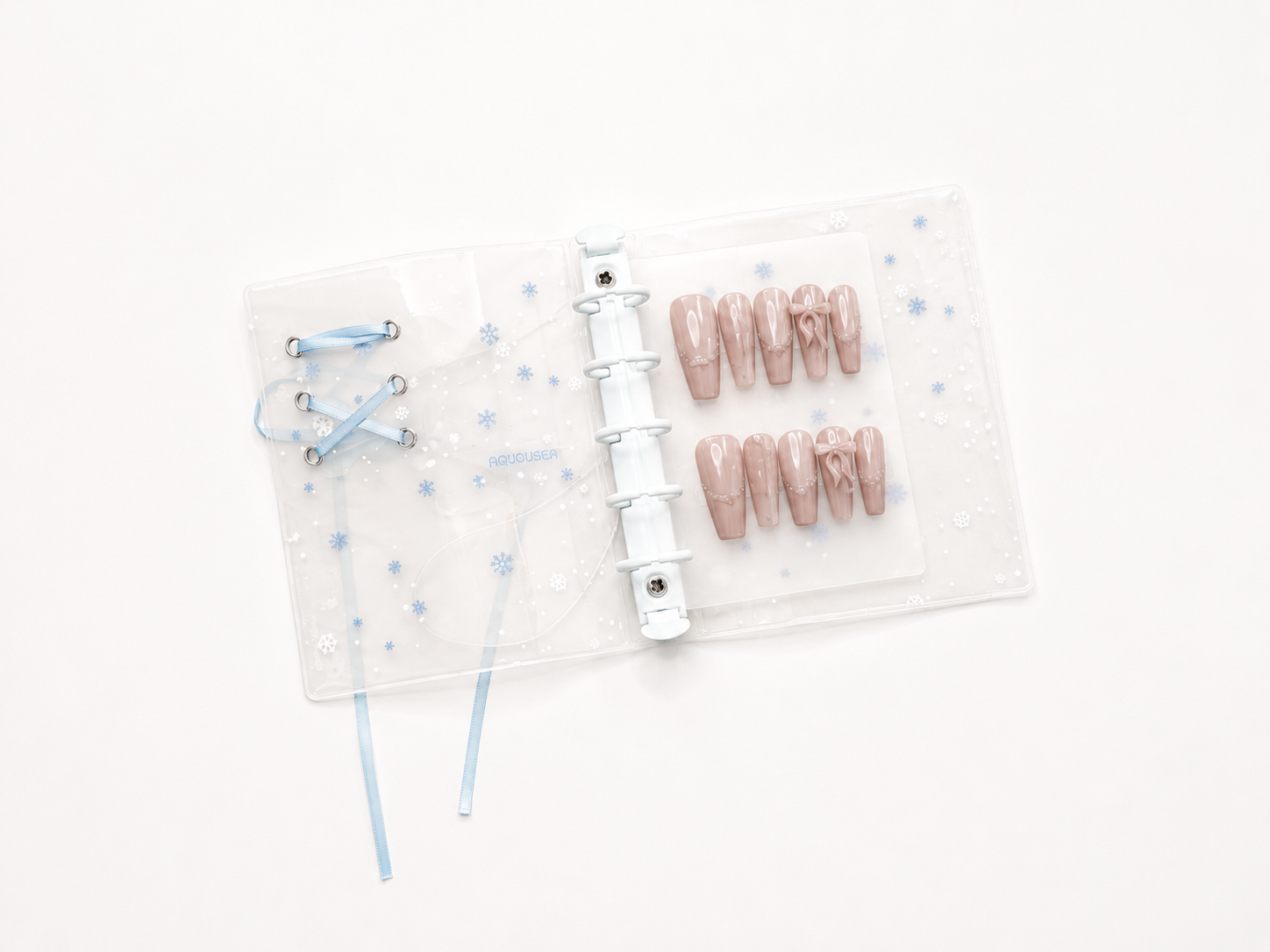Ice Snow Clear PVC Mini Binder