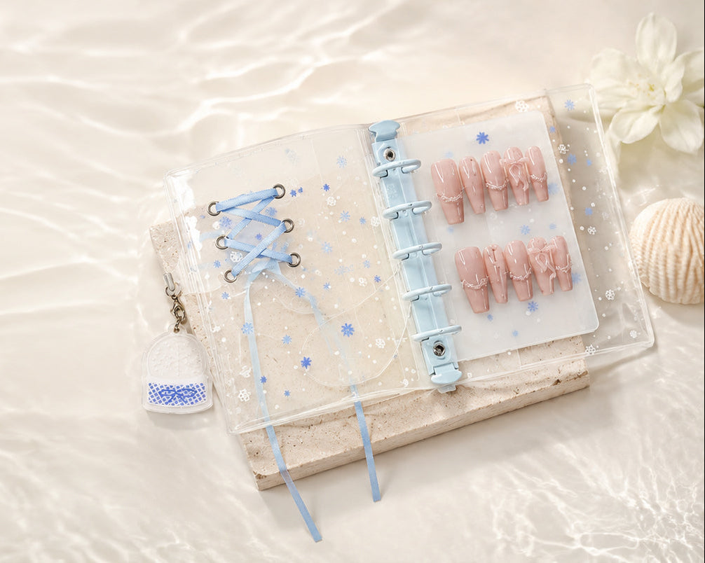 Ice Snow Clear PVC Mini Binder