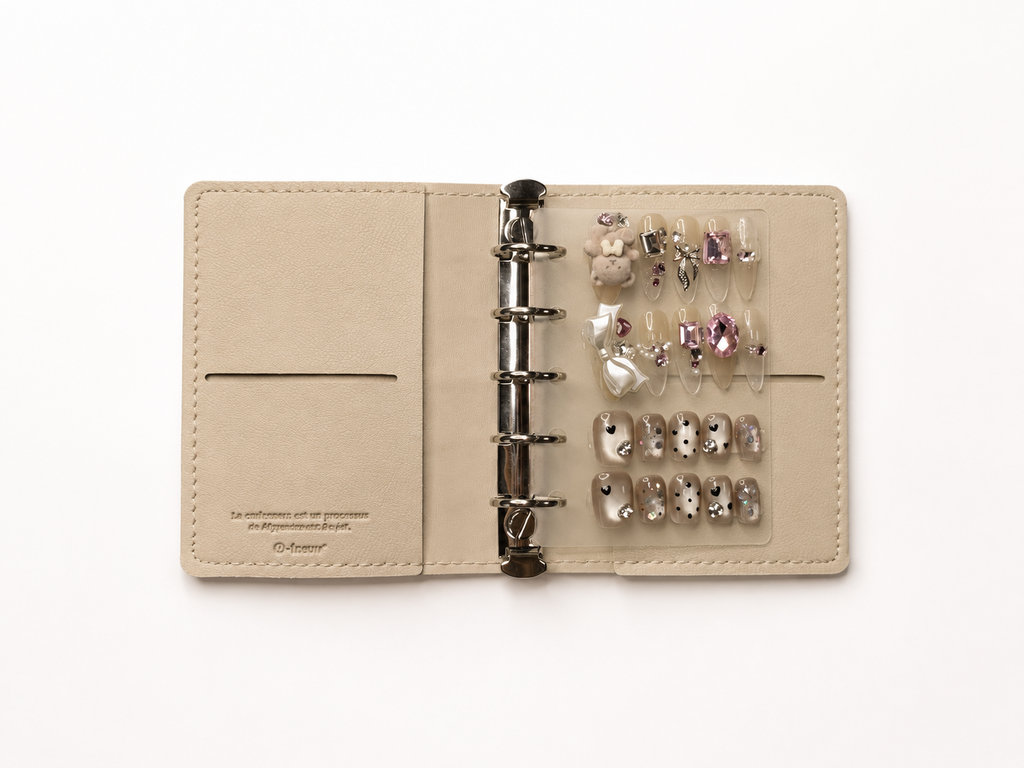 Cream Coffee Emboss Binder