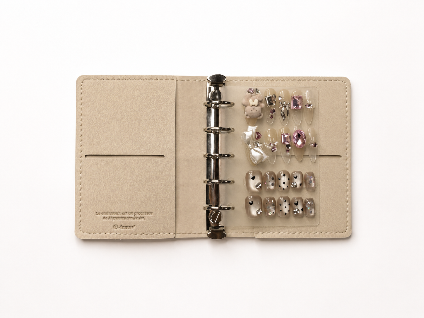 Cream Coffee Emboss Binder