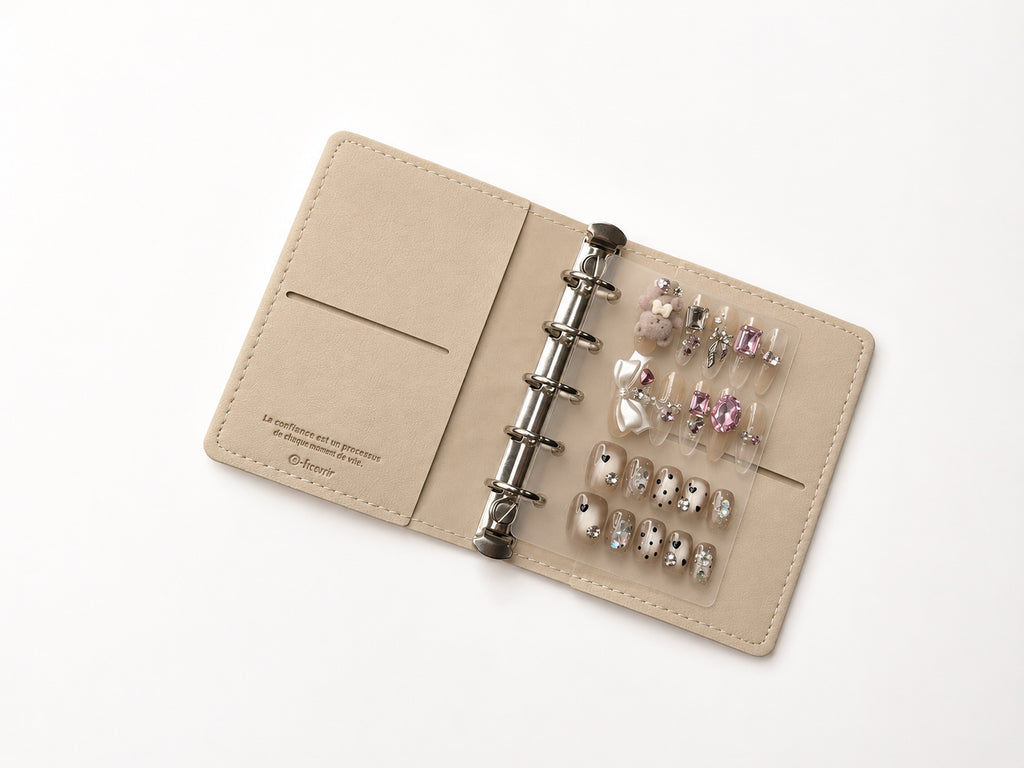 Cream Coffee Emboss Binder