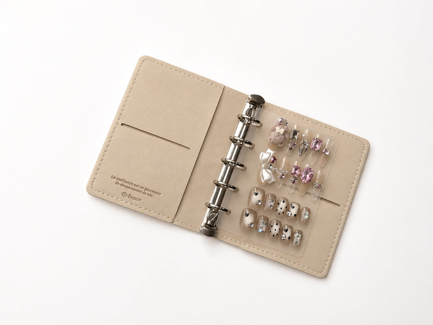 Cream Coffee Emboss Binder
