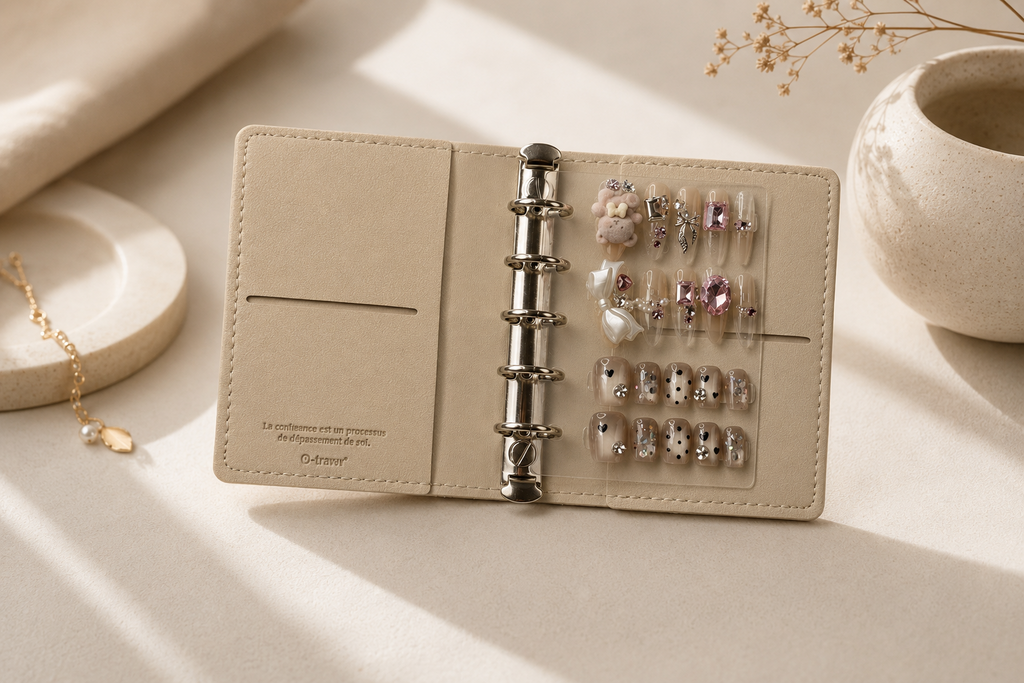 Cream Coffee Emboss Binder