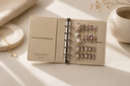 Cream Coffee Emboss Binder