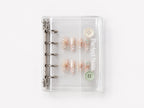 Mint Button Clear Binder