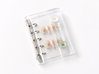 Mint Button Clear Binder