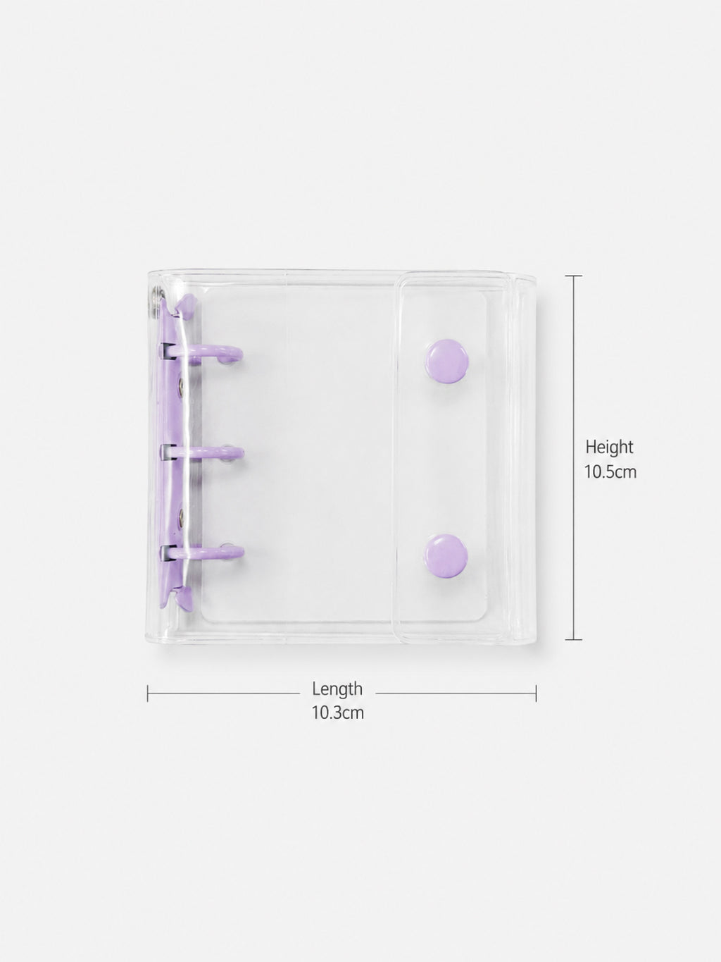 Lavender Snap Clear Binder