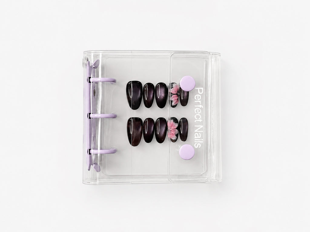 Lavender Snap Clear Binder
