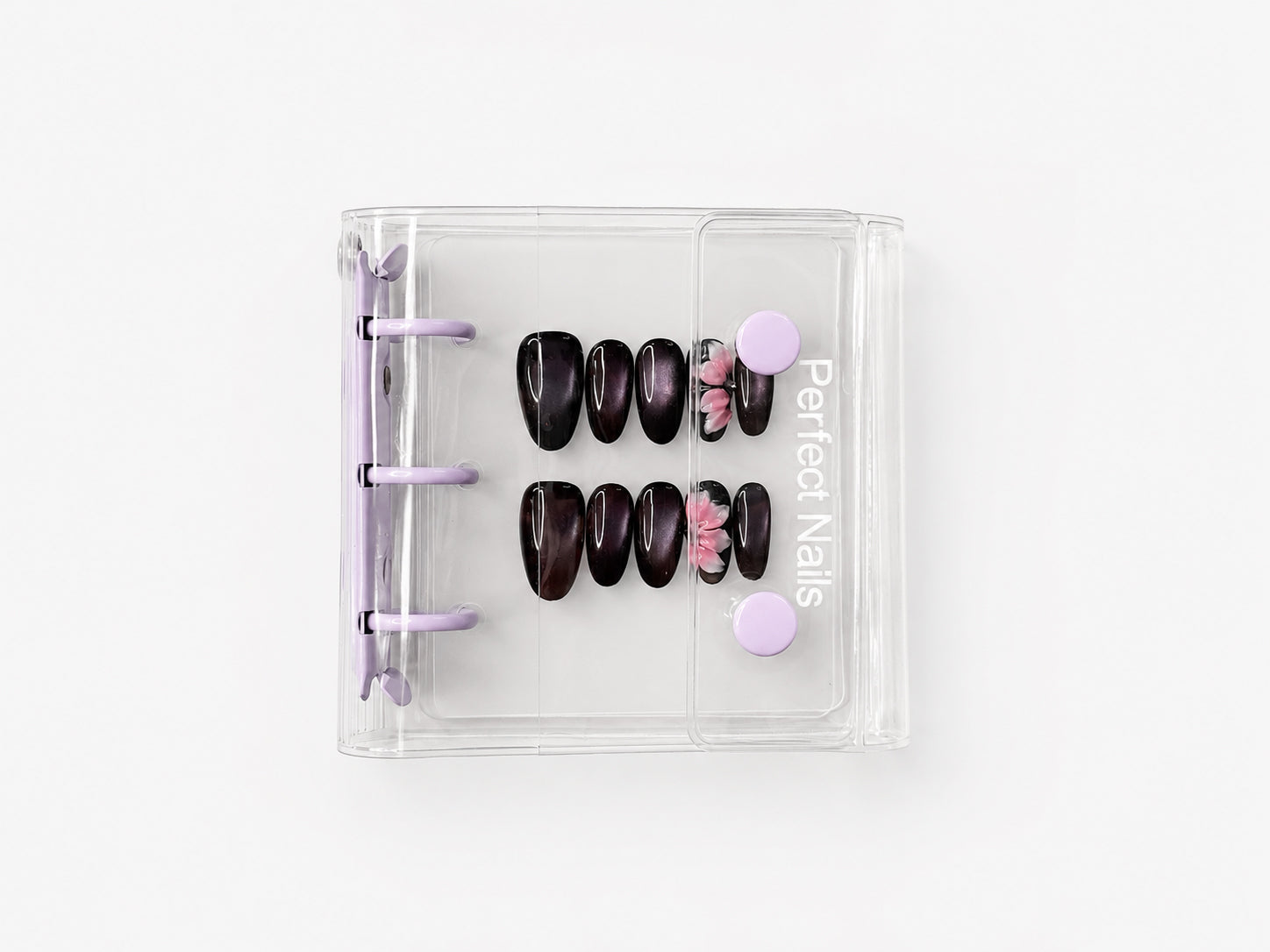 Lavender Snap Clear Binder