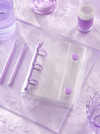 Lavender Snap Clear Binder