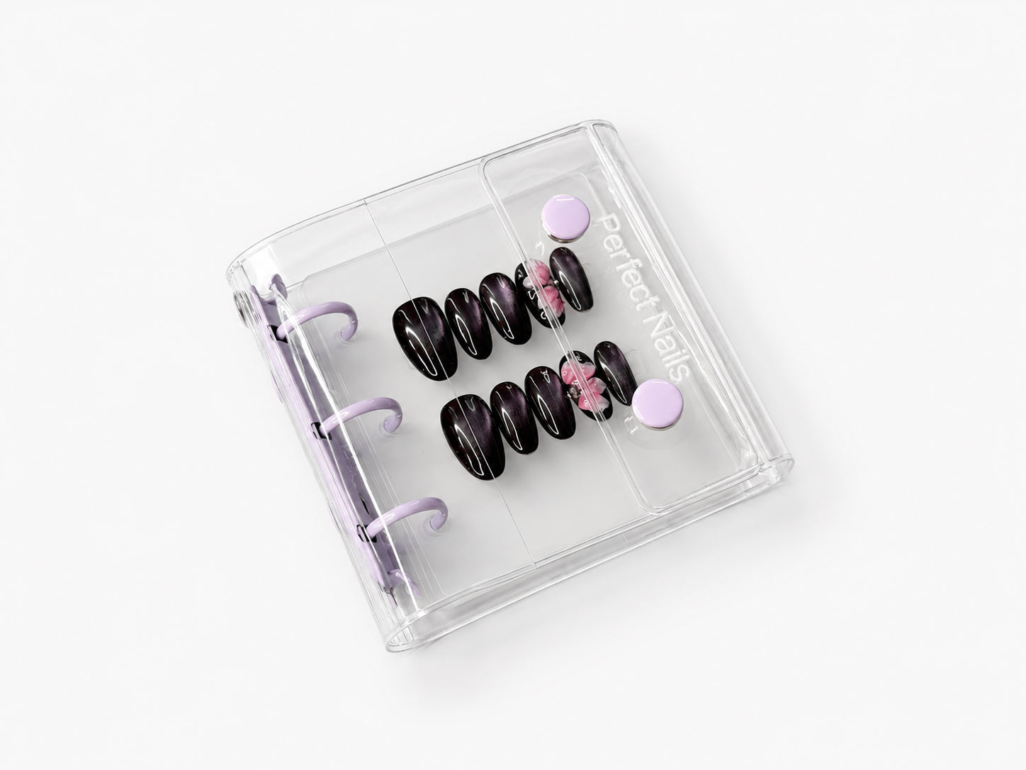 Lavender Snap Clear Binder