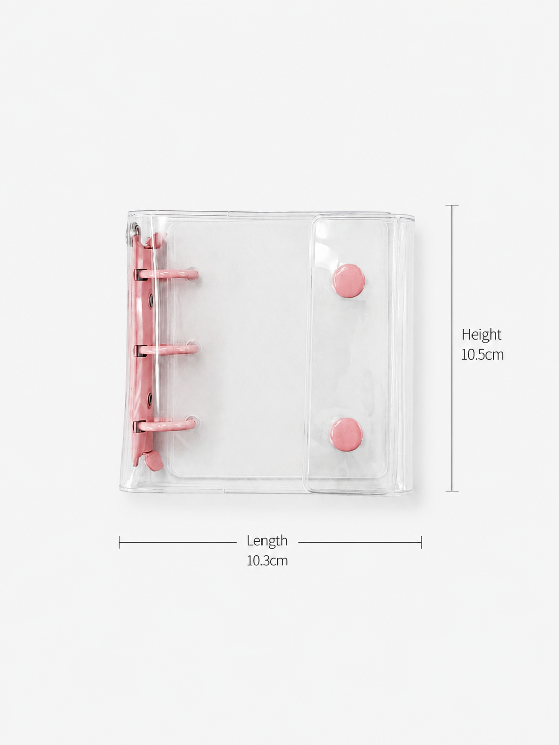 Peach Pink Snap Mini Binder