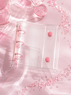 Peach Pink Snap Mini Binder