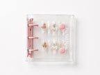 Peach Pink Snap Mini Binder