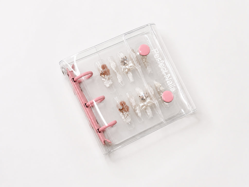 Peach Pink Snap Mini Binder