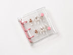 Peach Pink Snap Mini Binder