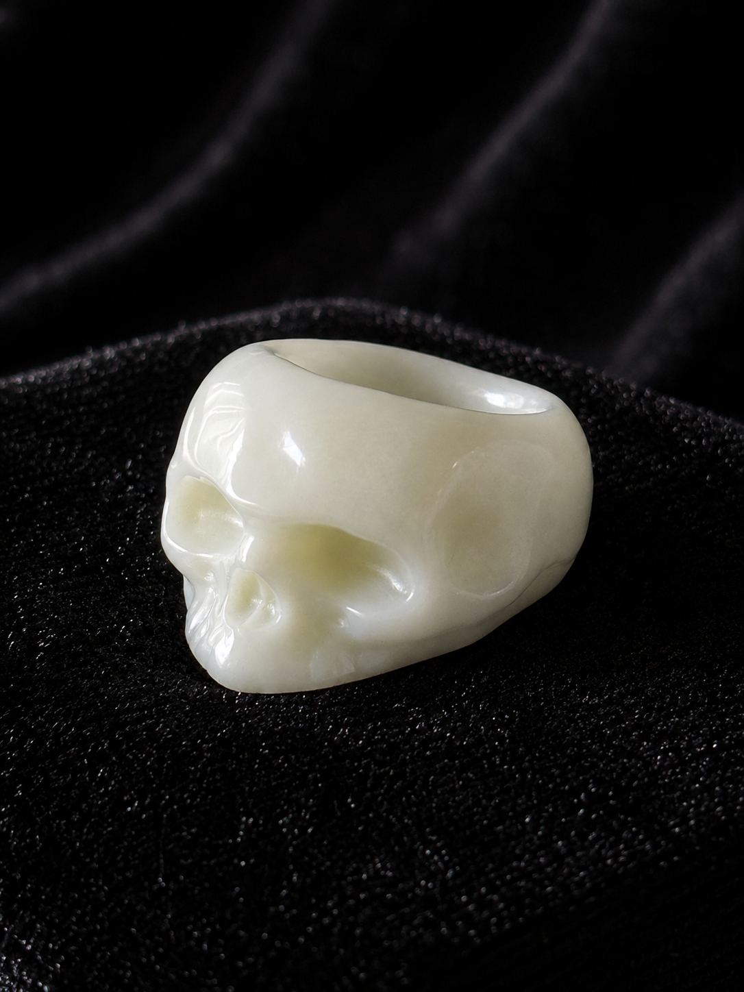Skull Jade Ring
