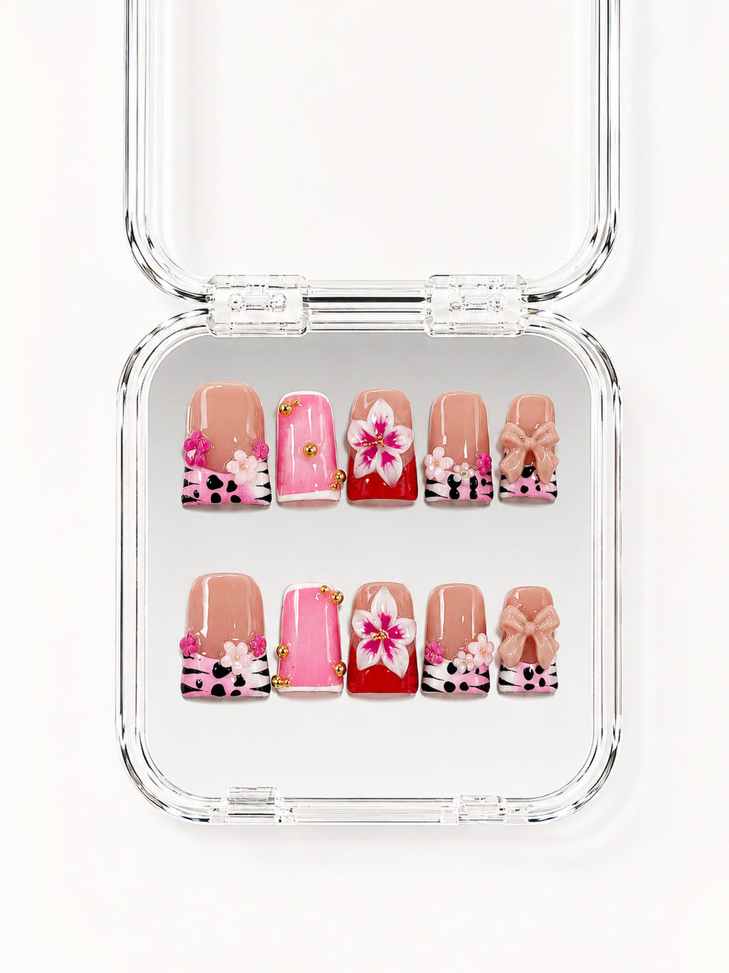 Pink Cow Print Floral