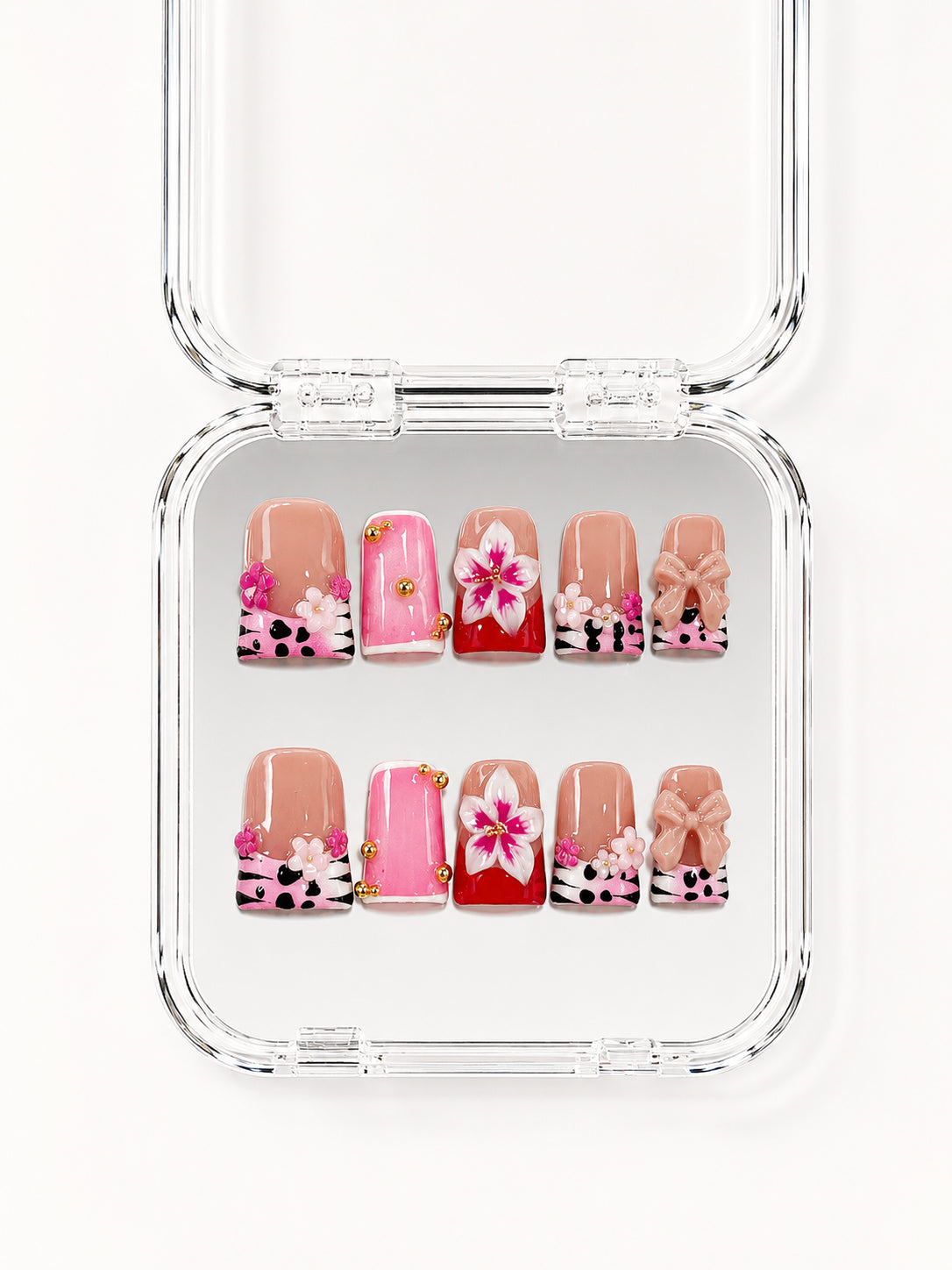Pink Cow Print Floral