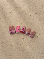 Pink Cow Print Floral
