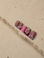 Pink Cow Print Floral