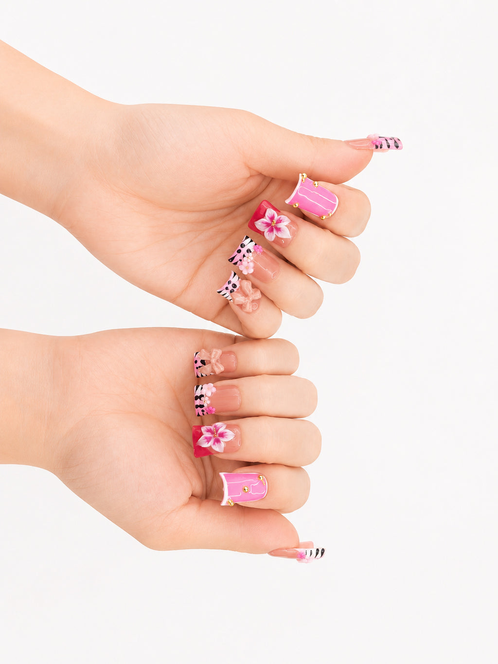 Pink Cow Print Floral