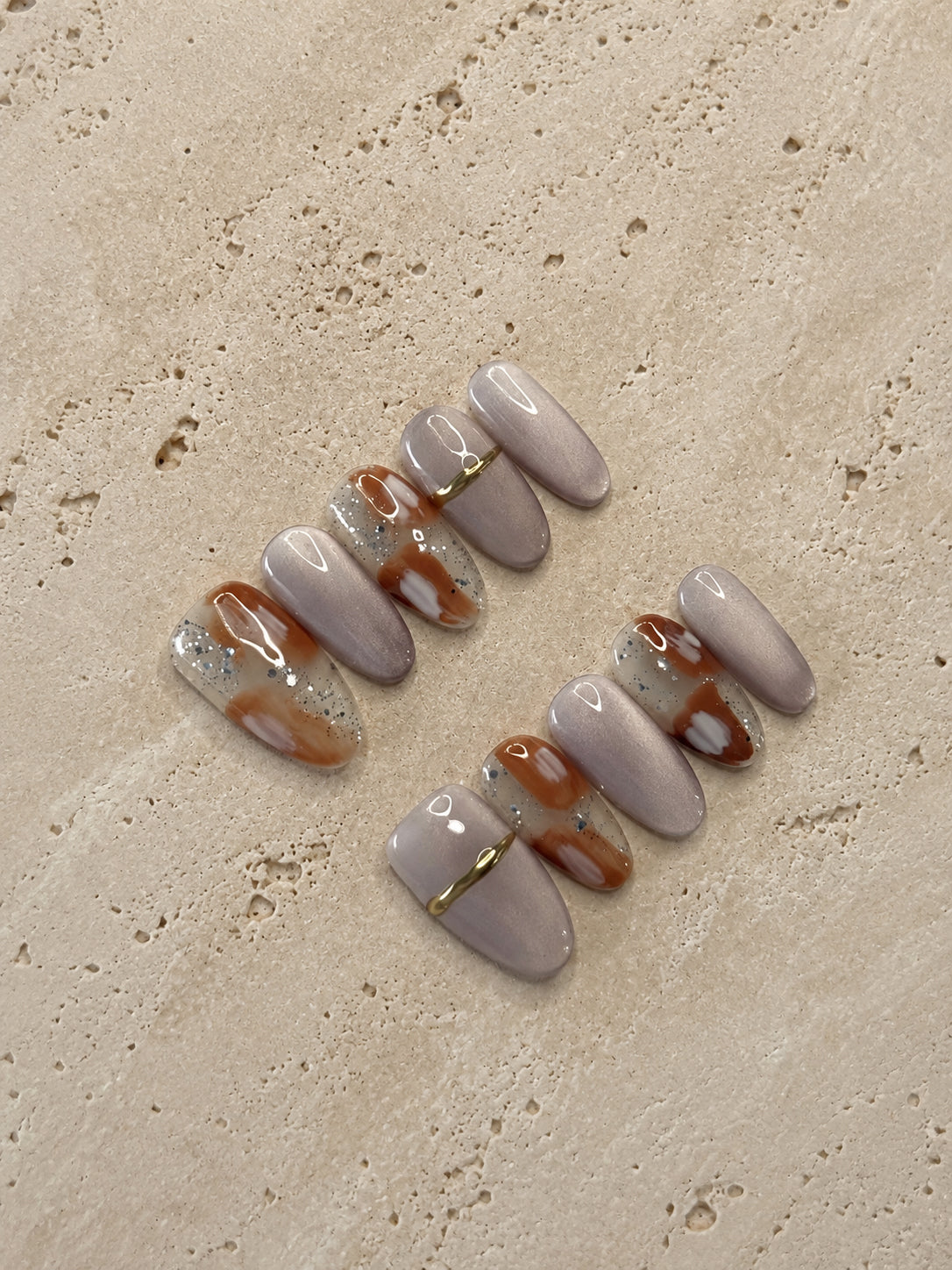 Peach Marble Glow