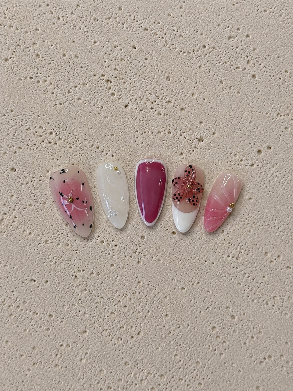 Pink Dotted Floral