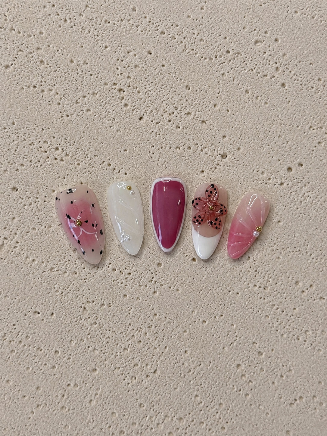 Pink Dotted Floral