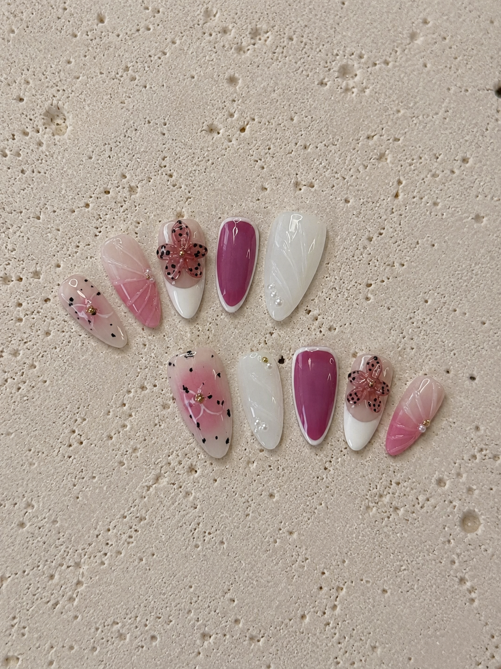 Pink Dotted Floral