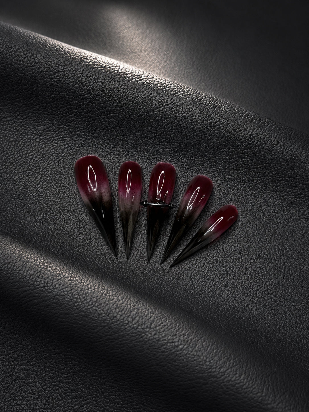 Burgundy Gradient Spike Goth