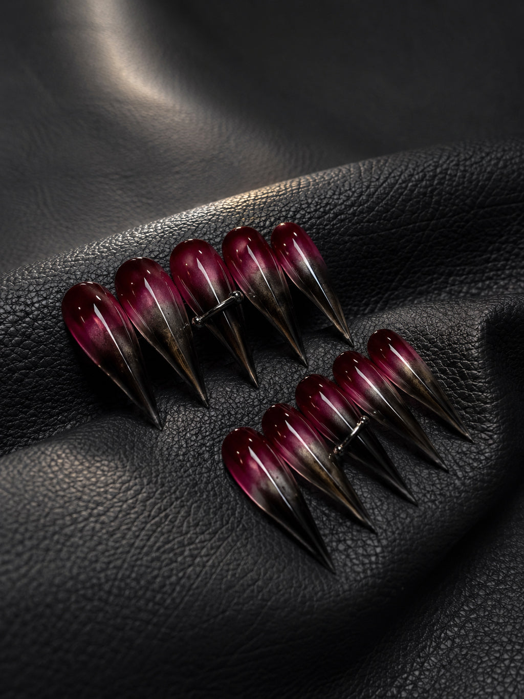 Burgundy Gradient Spike Goth