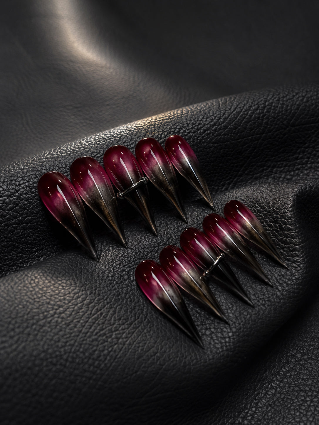 Burgundy Gradient Spike Goth