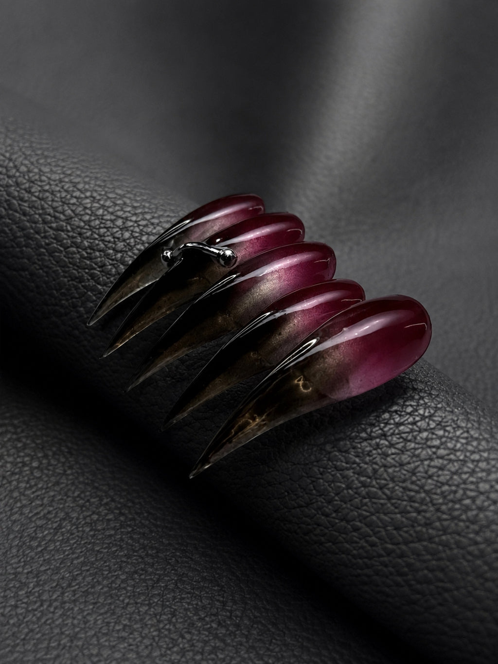 Burgundy Gradient Spike Goth