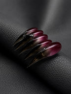 Burgundy Gradient Spike Goth