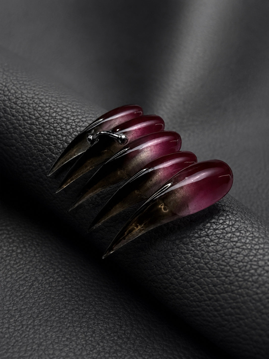 Burgundy Gradient Spike Goth