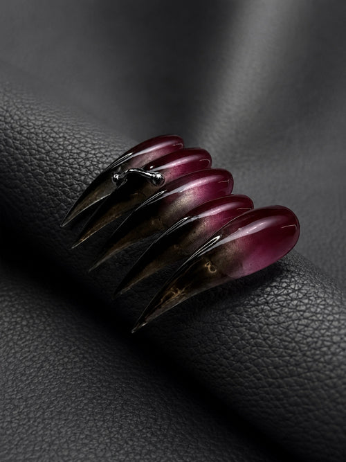 Burgundy Gradient Spike Goth