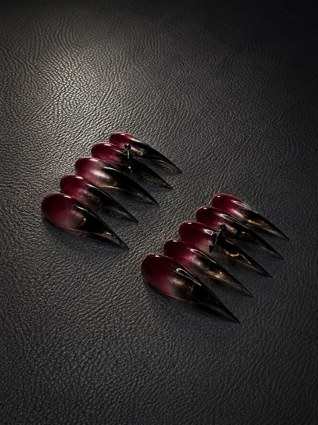 Burgundy Gradient Spike Goth