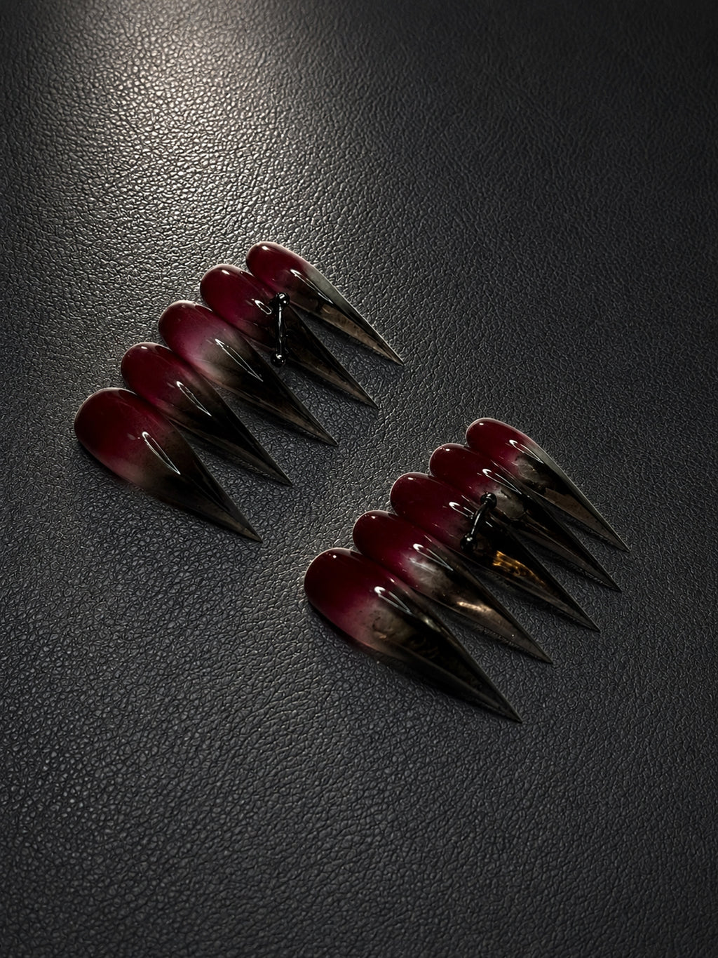 Burgundy Gradient Spike Goth