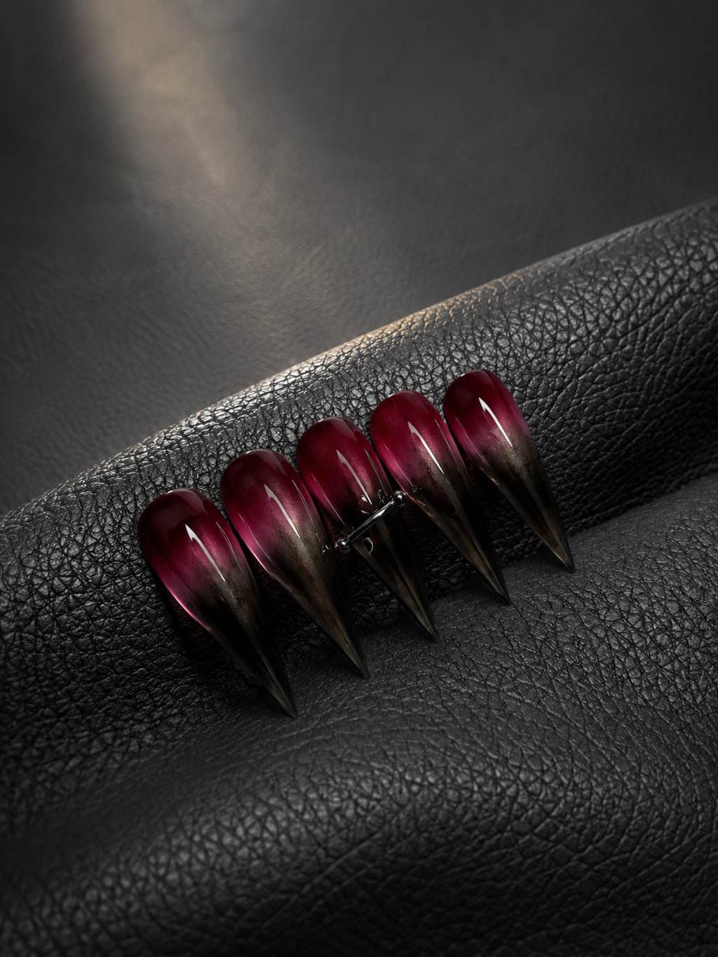 Burgundy Gradient Spike Goth