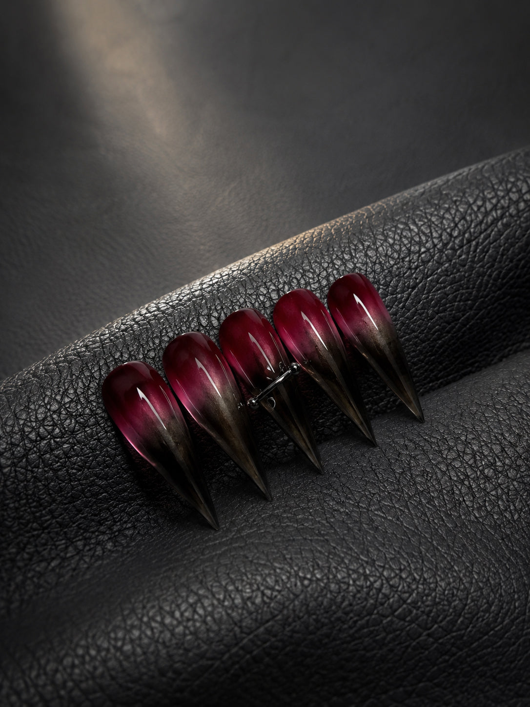 Burgundy Gradient Spike Goth