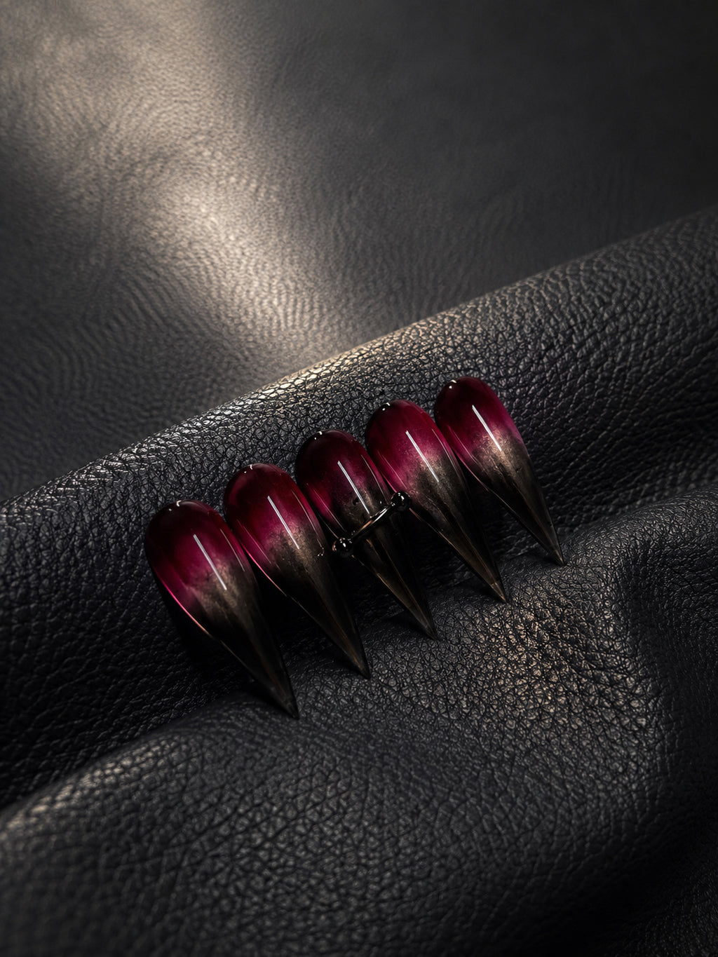 Burgundy Gradient Spike Goth